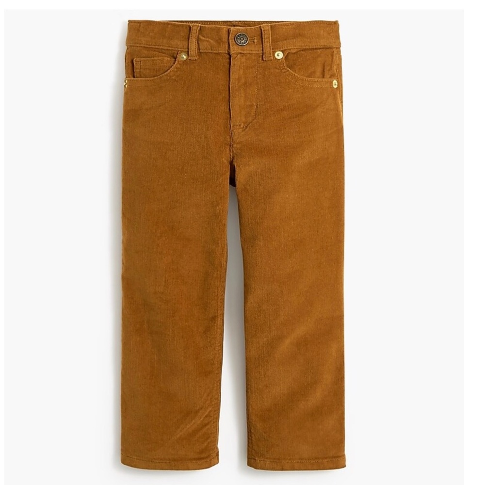 NWT J. Crew Girls' corduroy wide-leg pant for girls - Golden Brown - Size 8